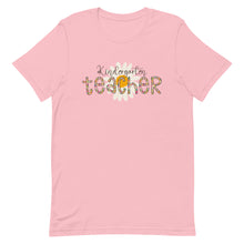 Load image into Gallery viewer, Kindergarten Teacher Leopard Floral Bella Canvas Unisex t-shirt