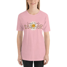 Load image into Gallery viewer, Second Grade Teacher Leopard Floral Bella Canvas Unisex t-shirt