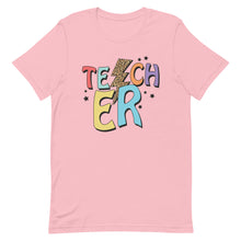 Load image into Gallery viewer, Retro Teacher Bolt Bella Canvas Unisex t-shirt