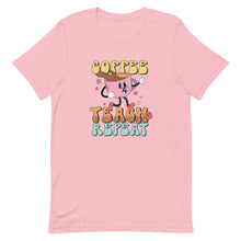 Load image into Gallery viewer, Coffee Teach Repeat Retro Bella Canvas Unisex t-shirt