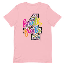 Load image into Gallery viewer, Fourth Grade Colorful Leopard Bella Canvas Unisex t-shirt