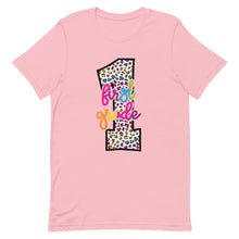Load image into Gallery viewer, First Grade Colorful Leopard Bella Canvas Unisex t-shirt