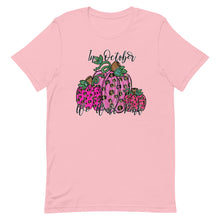 Load image into Gallery viewer, In October we wear Pink Pumpkins Unisex t-shirt