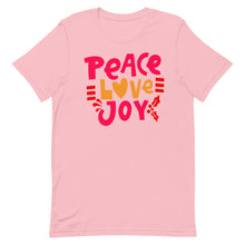 Load image into Gallery viewer, Peace Love Joy Bella Canvas Unisex t-shirt