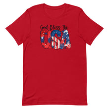 Load image into Gallery viewer, God Bless the USA Fourth of July Bella Canvas Unisex t-shirt
