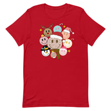Load image into Gallery viewer, Christmas Smiley Bella Canvas Unisex t-shirt