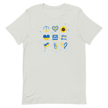 Load image into Gallery viewer, Stand with Ukraine Bella Canvas Multi Image Design Short-sleeve unisex t-shirt