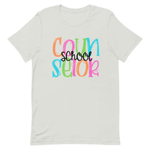 Load image into Gallery viewer, Colorful School Counselor Bella Canvas Unisex t-shirt