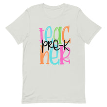 Load image into Gallery viewer, Pre-K Teacher Colorful Bella Canvas Unisex t-shirt