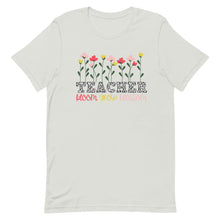 Load image into Gallery viewer, Teacher Floral Grow Bella Canva Unisex t-shirt