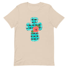 Load image into Gallery viewer, Fall Flower Cross Bella Canvas Unisex t-shirt