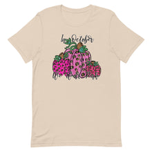 Load image into Gallery viewer, In October we wear Pink Pumpkins Unisex t-shirt