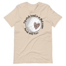 Load image into Gallery viewer, My heart is on that course golf Bella canvas Unisex t-shirt