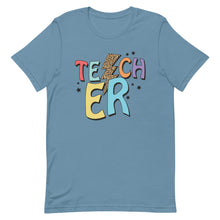 Load image into Gallery viewer, Retro Teacher Bolt Bella Canvas Unisex t-shirt
