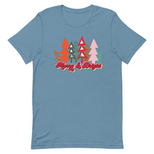 Load image into Gallery viewer, Merry and Bright Trees Bella Canvas t-shirt