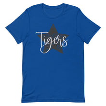 Load image into Gallery viewer, Black Distressed Tigers Star Bella Canvas Unisex t-shirt