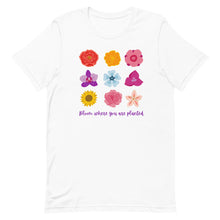 Load image into Gallery viewer, Bloom where you are planted bella canvas Short-sleeve unisex t-shirt