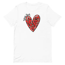 Load image into Gallery viewer, Texas Tech Leopard Cute Heart Game Day School Short-sleeve unisex t-shirt