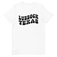 Load image into Gallery viewer, Lubbock Texas Retro Font Bella Canvas Unisex t-shirt