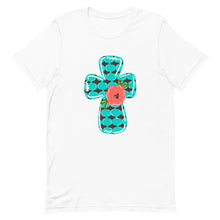 Load image into Gallery viewer, Fall Flower Cross Bella Canvas Unisex t-shirt
