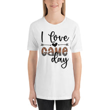 Load image into Gallery viewer, I love Game Day Football Bella Canvas Unisex t-shirt