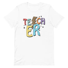 Load image into Gallery viewer, Retro Teacher Bolt Bella Canvas Unisex t-shirt
