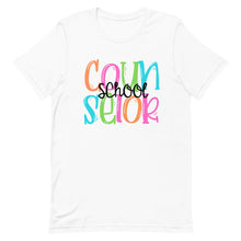 Load image into Gallery viewer, Colorful School Counselor Bella Canvas Unisex t-shirt