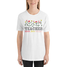 Load image into Gallery viewer, Teacher Floral Grow Bella Canva Unisex t-shirt