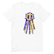 Load image into Gallery viewer, Blue and Yellow Homecoming Mum Bella Canvas Unisex t-shirt