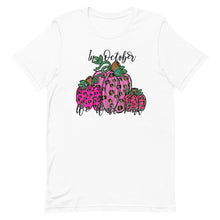 Load image into Gallery viewer, In October we wear Pink Pumpkins Unisex t-shirt