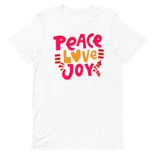 Load image into Gallery viewer, Peace Love Joy Bella Canvas Unisex t-shirt