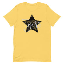 Load image into Gallery viewer, Black Distressed Tigers Star Bella Canvas Unisex t-shirt