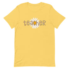 Load image into Gallery viewer, Leopard and Floral Teacher Bella Canvas Unisex t-shirt