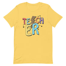 Load image into Gallery viewer, Retro Teacher Bolt Bella Canvas Unisex t-shirt