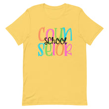 Load image into Gallery viewer, Colorful School Counselor Bella Canvas Unisex t-shirt