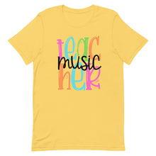Load image into Gallery viewer, Music Teacher Colorful Unisex t-shirt