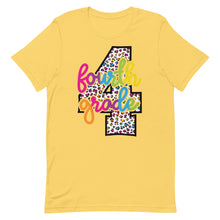 Load image into Gallery viewer, Fourth Grade Colorful Leopard Bella Canvas Unisex t-shirt