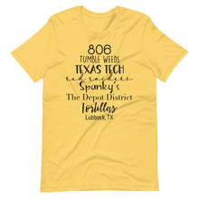 Load image into Gallery viewer, 806 Lubbock Tx Bella Canvas Unisex t-shirt