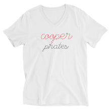 Load image into Gallery viewer, Cooper Pirates Stitch V-neck Bella Canvas Unisex Short Sleeve V-Neck T-Shirt