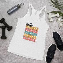 Load image into Gallery viewer, Hello Summer Retro Bella Canvas Women's Racerback Tank