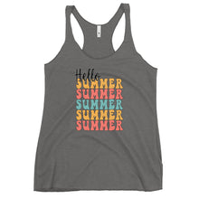Load image into Gallery viewer, Hello Summer Retro Bella Canvas Women's Racerback Tank