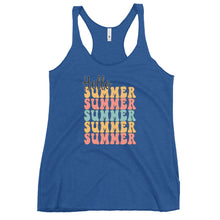 Load image into Gallery viewer, Hello Summer Retro Bella Canvas Women's Racerback Tank