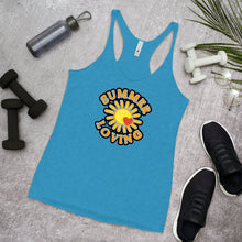 Load image into Gallery viewer, Retro Summer Loving Women's Racerback Tank Workout Outside Next Level