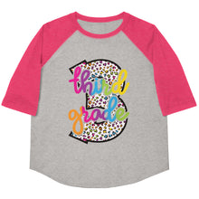Load image into Gallery viewer, Third Grade Colorful Leopard Youth baseball shirt