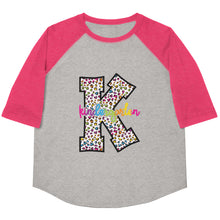 Load image into Gallery viewer, Kindergarten Colorful Leopard Youth baseball shirt