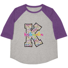 Load image into Gallery viewer, Kindergarten Colorful Leopard Youth baseball shirt