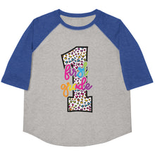 Load image into Gallery viewer, First Grade Colorful Leopard Youth baseball shirt