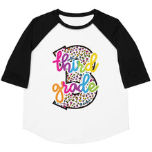 Load image into Gallery viewer, Third Grade Colorful Leopard Youth baseball shirt