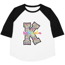 Load image into Gallery viewer, Kindergarten Colorful Leopard Youth baseball shirt