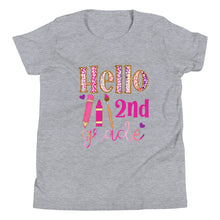 Load image into Gallery viewer, Youth Hello Second Grade Short Sleeve T-Shirt